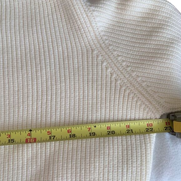 Zara Cropped Long Sleeve White Sweater Women Size Medium - Picture 9 of 10
